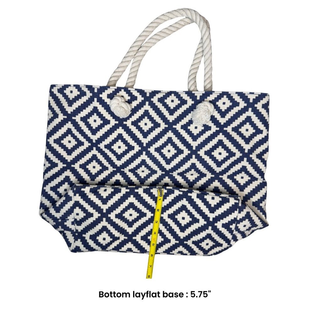 Summer and Rose Beach Tote Navy Ivory - Picture 3 of 4